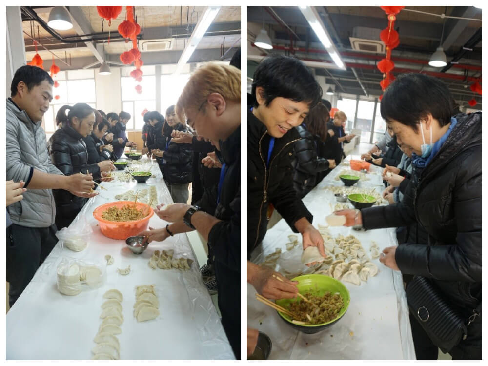 除夕当天举行“包饺子，迎除夕”活动